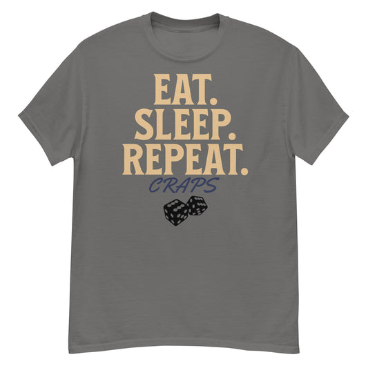 eat sleep repeat craps dice shirts