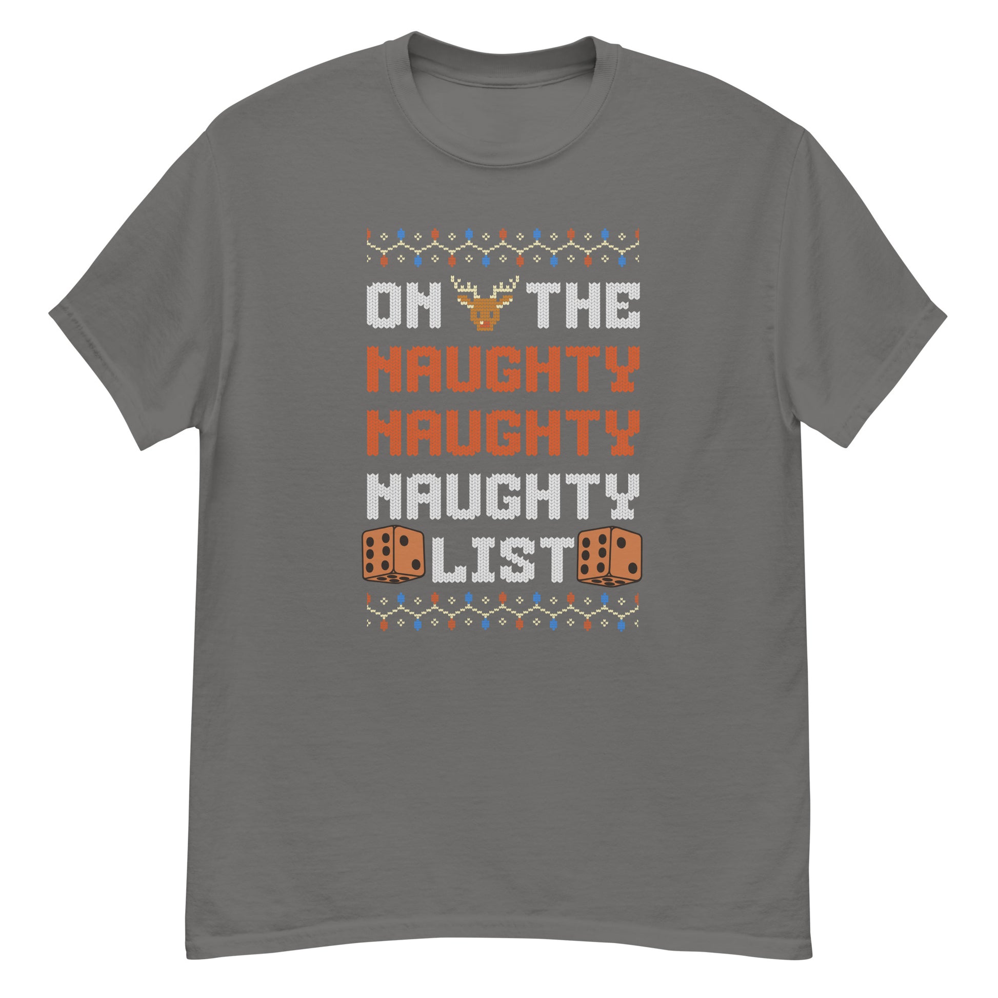 naughty list craps and dice shirt