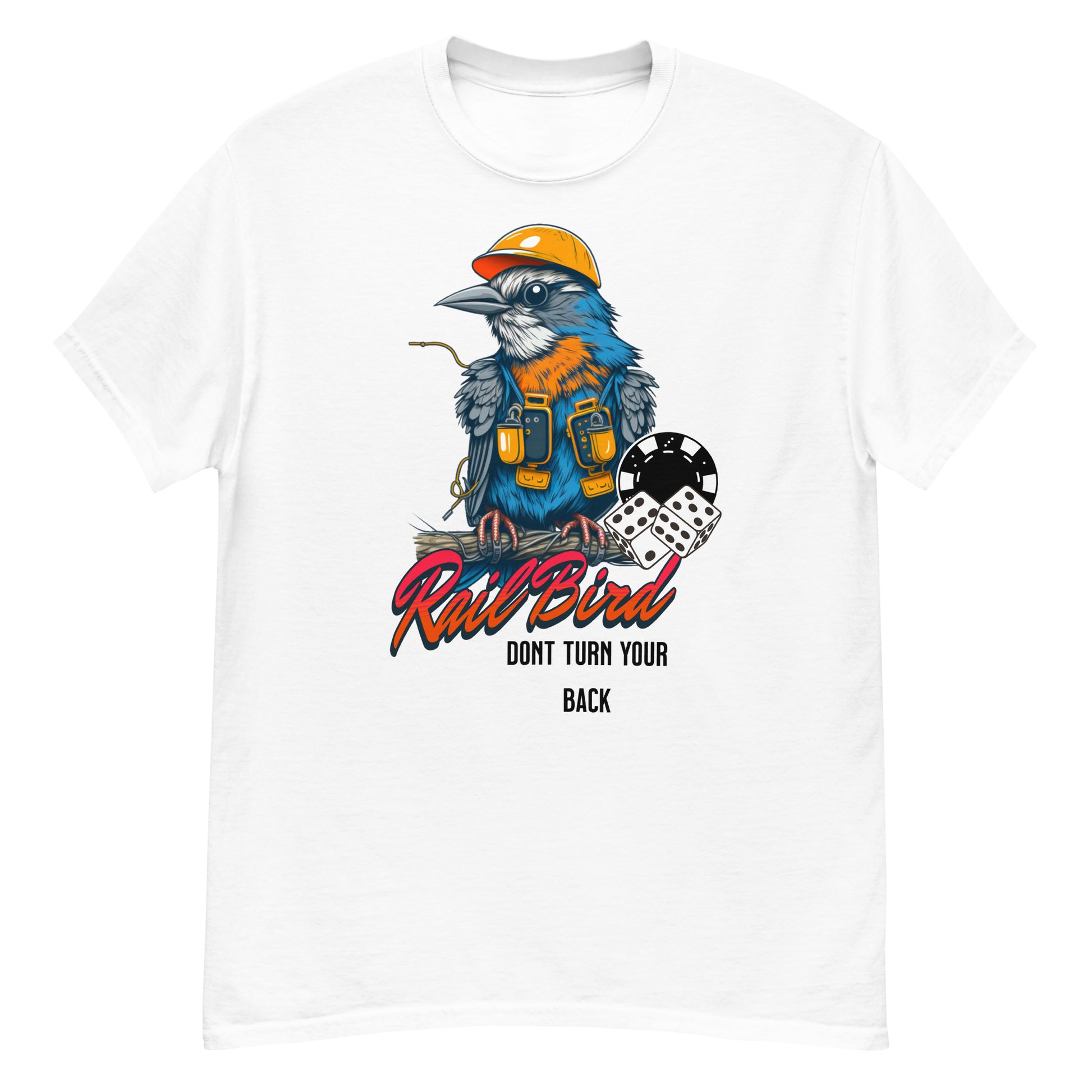 rail bird dont turn your back craps and dice shirt