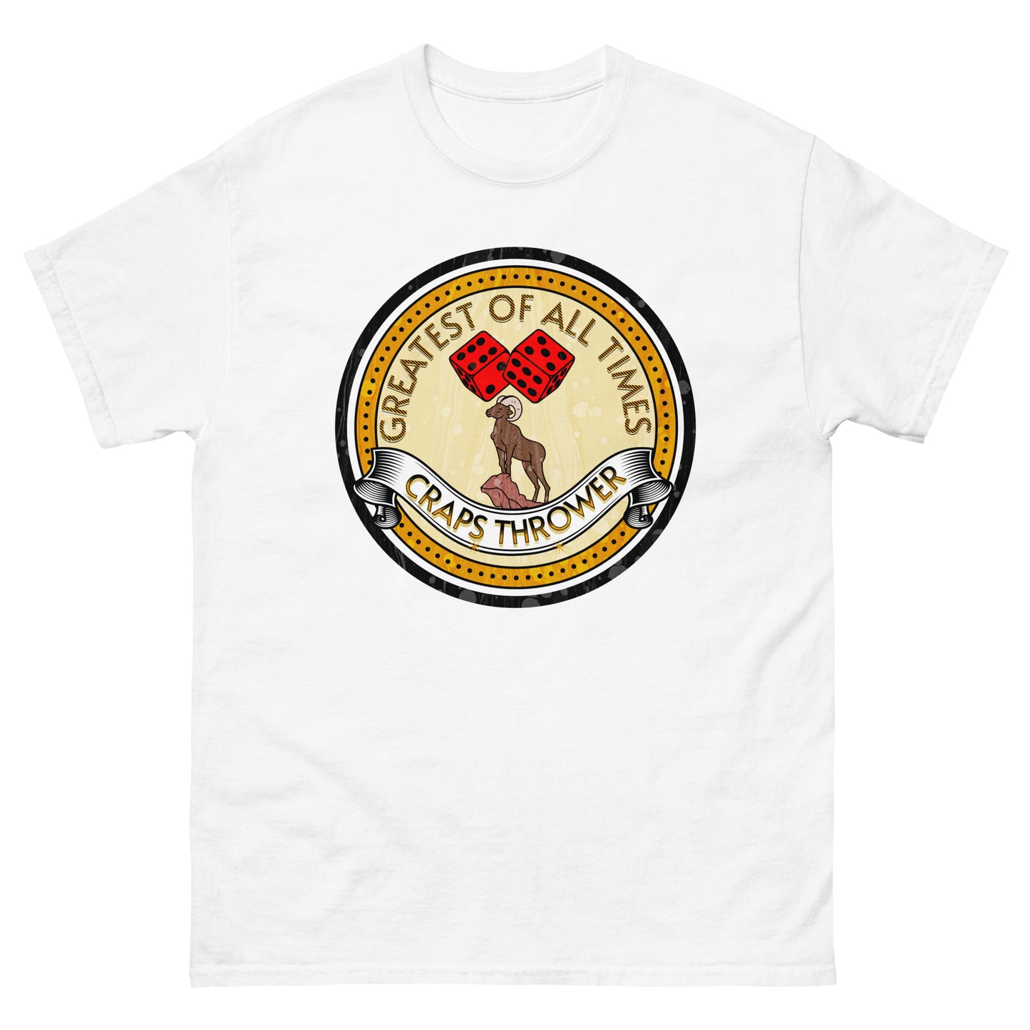 Greatest of all time craps thrower craps and dice shirt