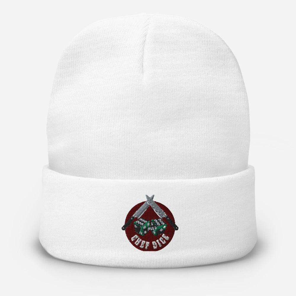 Chef Dice Embroidered Beanie